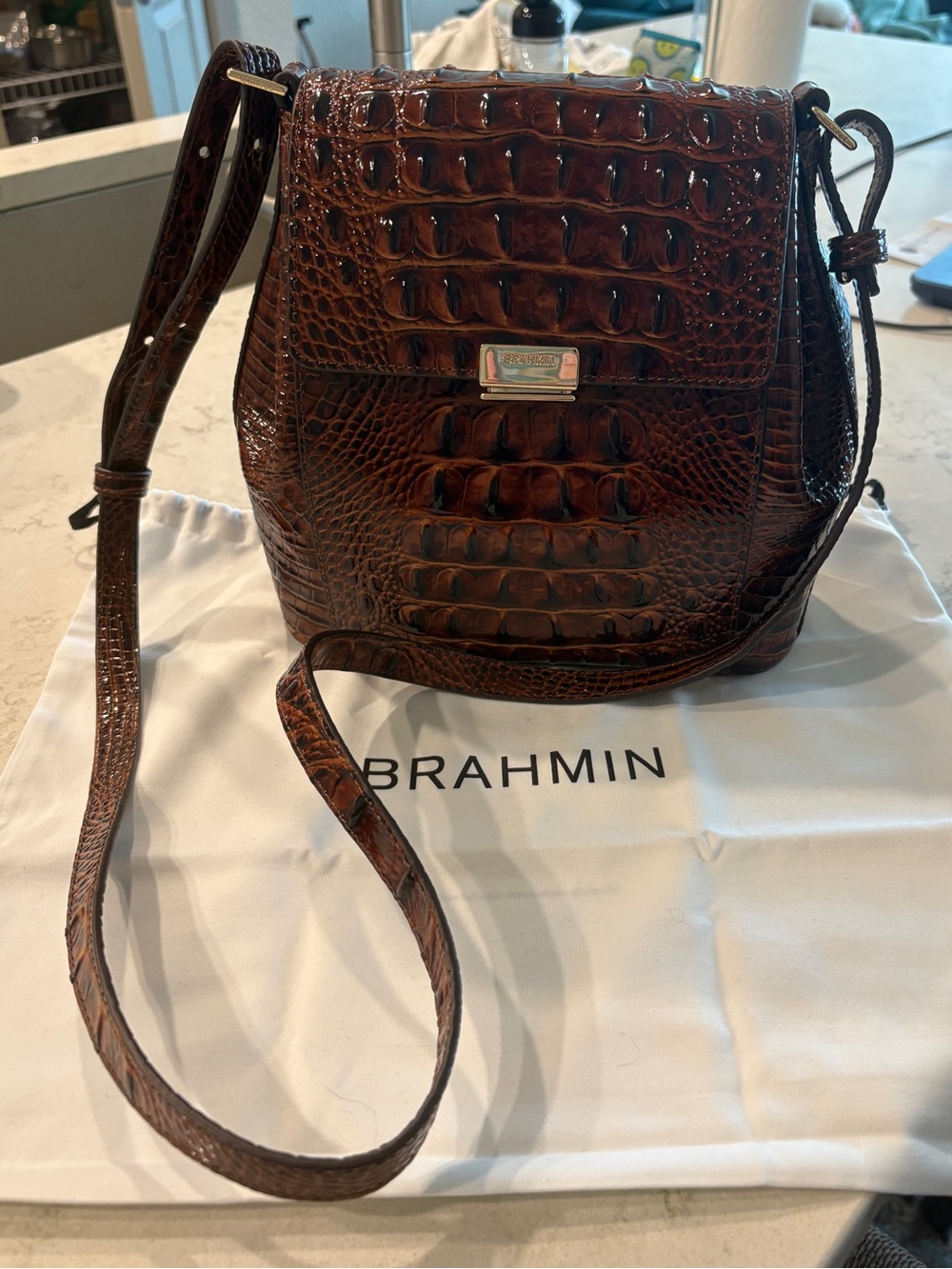 Brahmin Margo Crossbody Bag - Pecan Melbourne